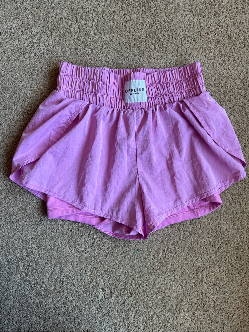 Offline by Aerie Hugger Champ Shorts Pink High Rise Biker Shorts Women’s Small